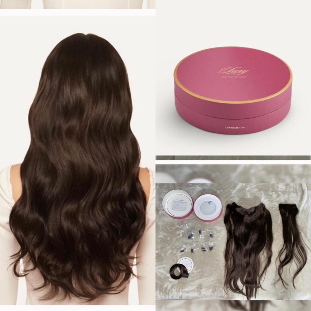 20” Dark Brown Halo Luxy Hair Extensions